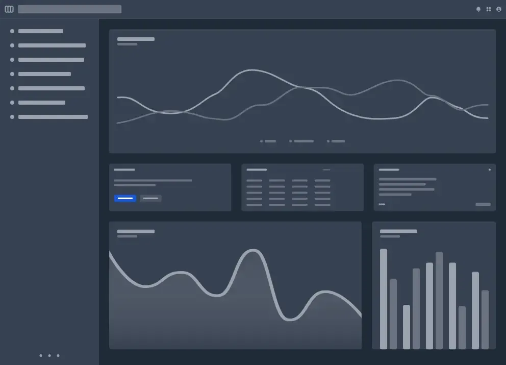 imagen del panel de control dark